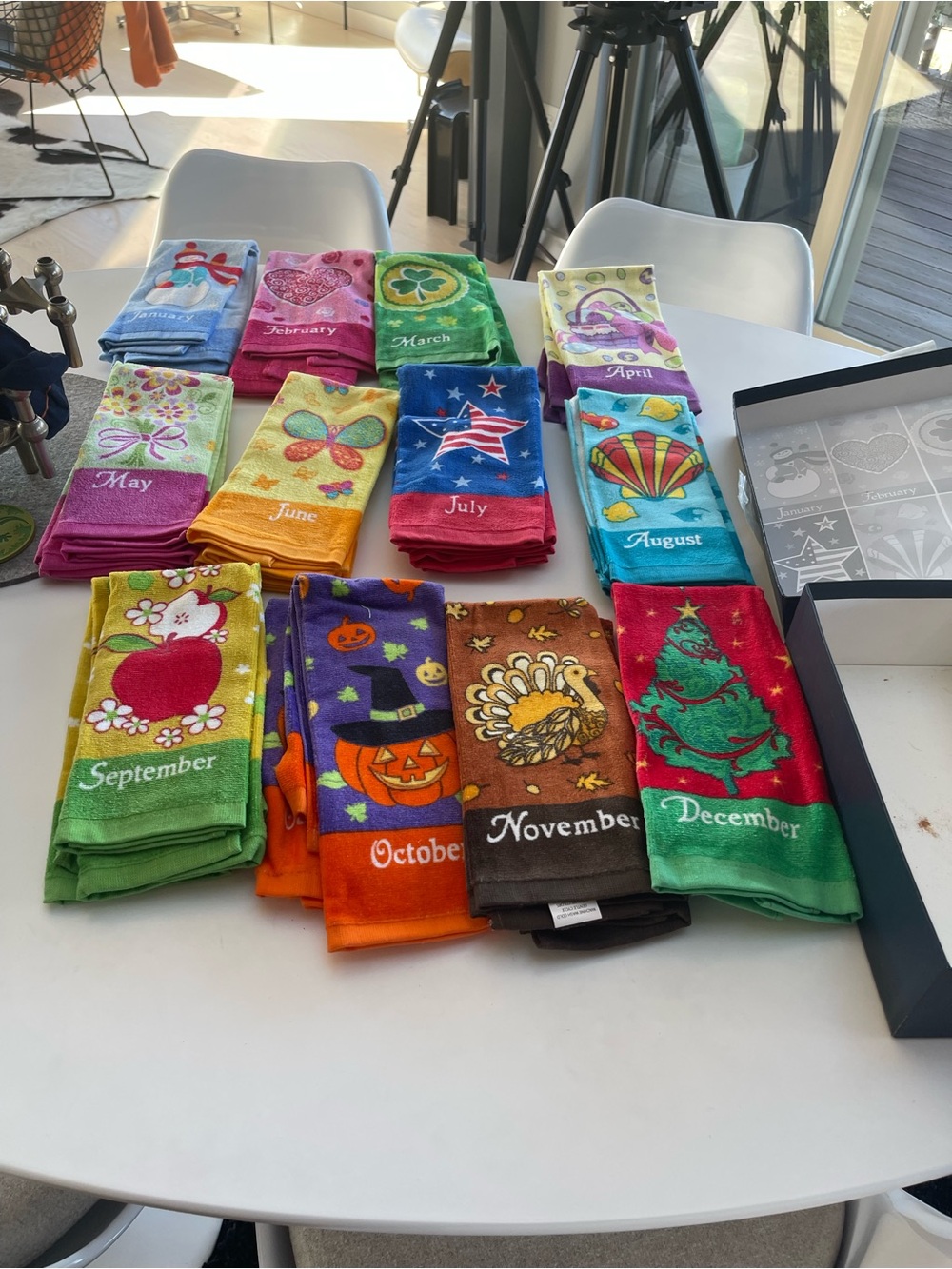 NIB Year of Cheer Hand Towel Collection (2 per mth)